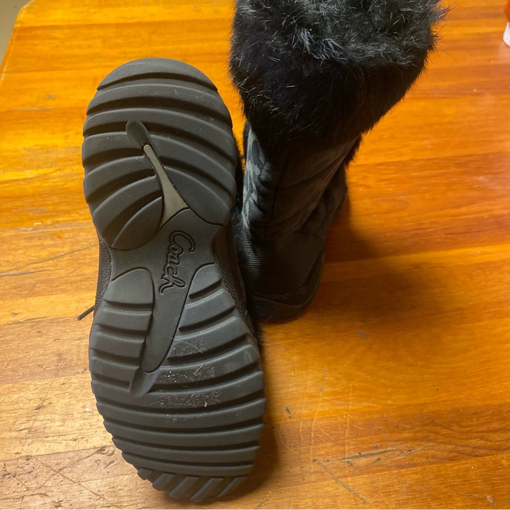 COACH Women's Black Fur Lined Jacquard Boots - Picture 4 of 5